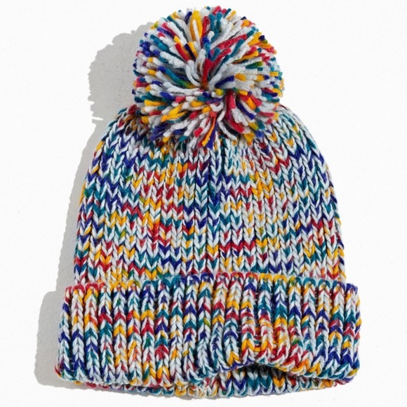 Urban Outfitters Rainbow Knit Pompom 